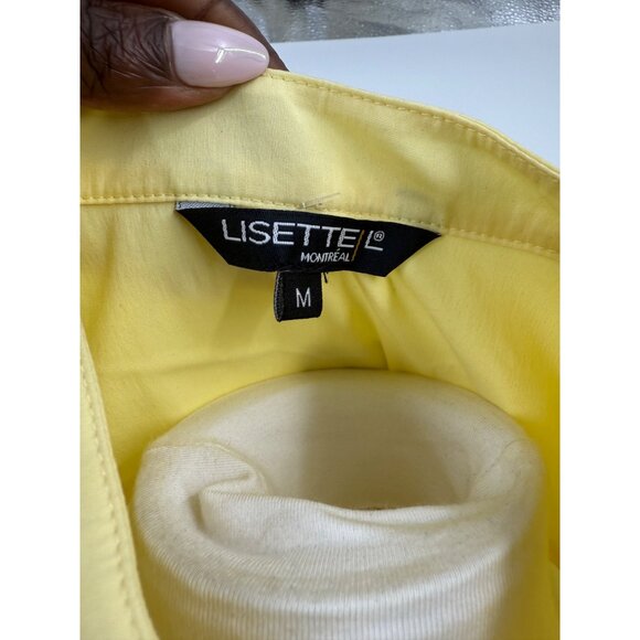 Lisette Montreal Womens Yellow Buttonup Blouse M Cotton Blend - Picture 3 of 14
